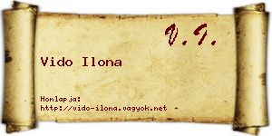Vido Ilona névjegykártya